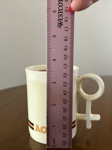 Unique-AOL1 Gender Sign Handles Tan & Sage Mug Set purchased in Tokyo, Japan New - Picture 5 of 9