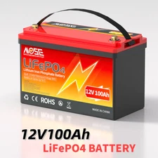 12V 100Ah LiFePO4 Battery BMS 15000+Deep Cycle RV Solar Boat 10 Years Lifespan
