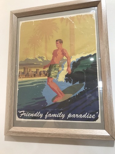 Retro style Summer Surf Coastal Vintage Beach NEW Wall print 34cmsx44cms - Picture 4 of 12
