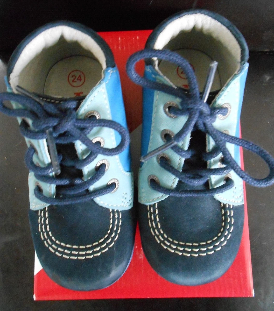 Chaussures enfant garçon KICKERS Babystan bleu T: 24