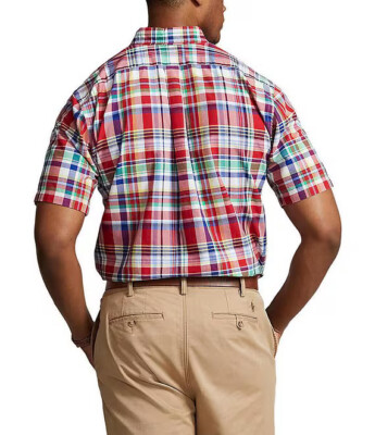 $115 Polo Ralph Lauren Classic-Fit-Plaid Oxford Woven Shirt, Multi
