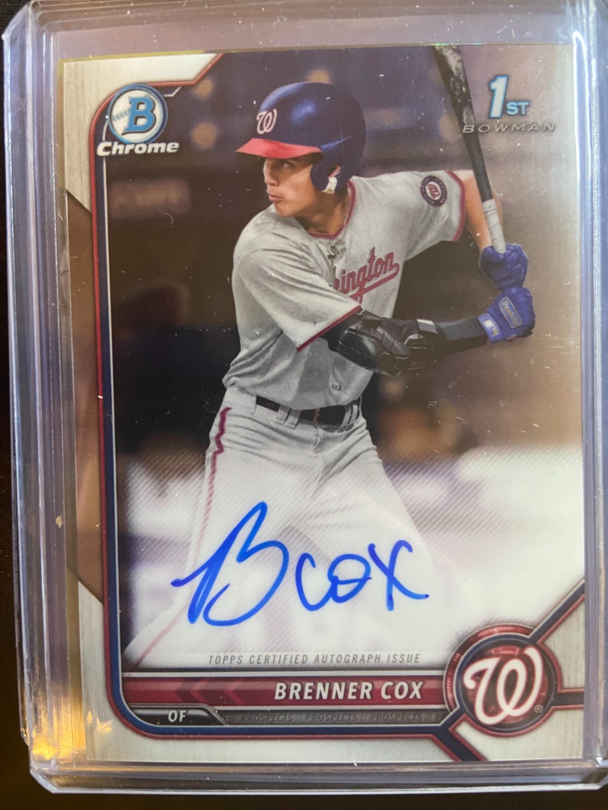 2022 Bowman Chrome Draft Brenner Cox 1st Prospect Auto #BC RC Na
