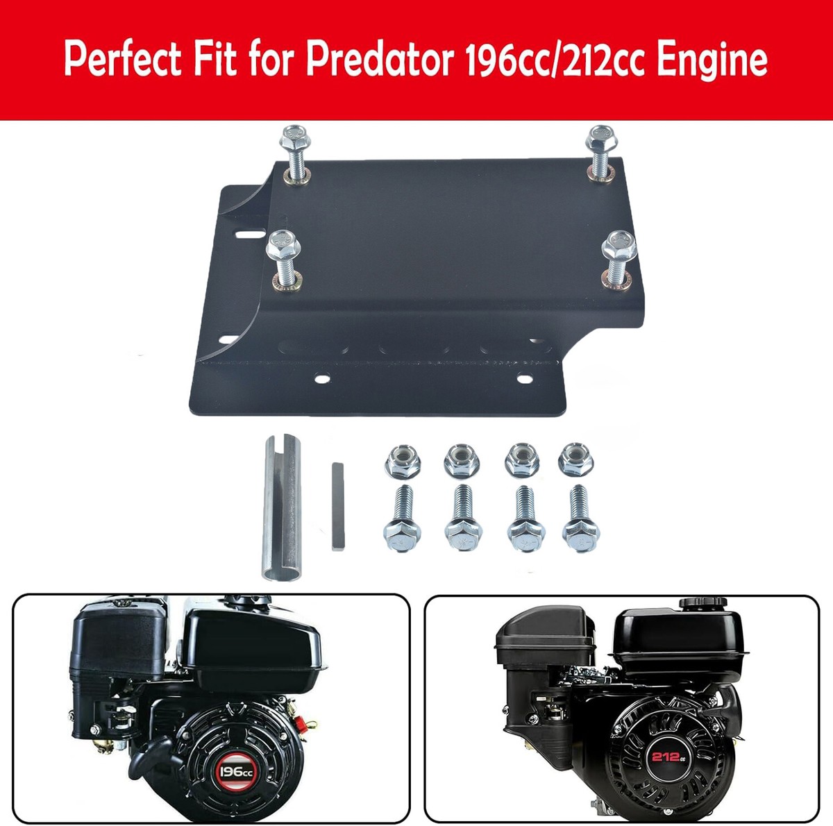 Torque Converter Motor Riser Plate Mount fit Predator 212cc
