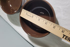 2 Longaberger Woven Traditions Chocolate Brown Footed All Purpose Bowls  5" — photo 6