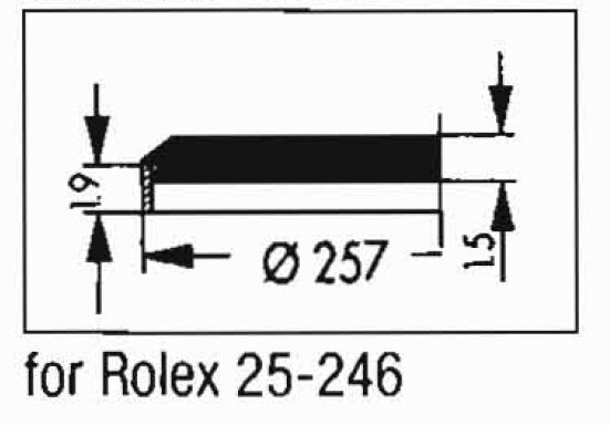 Vetro minerale RLX compatibile Rolex Tropic 25-246 per Oyster Perpetual Medium