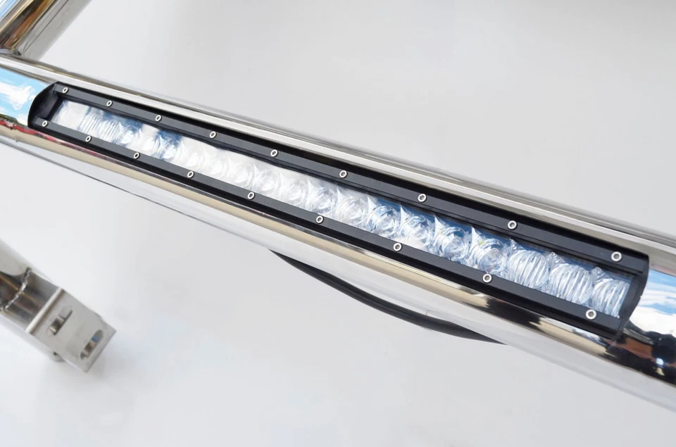 S/S 304 Nudge Bar with LED Light Bumper Guard for Volkswagen Amarok 2011-23 - image 3 of 4