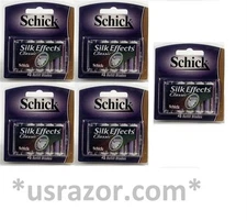 20 Schick Silk Effects Classic Blades Shaver Refills Cartridges fits Plus Razor