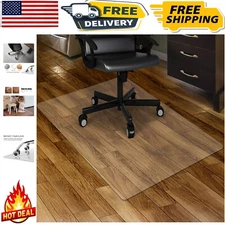 Multipurpose 36x55 Inch Transparent Floor Mat for Hardwood & Tile Protection