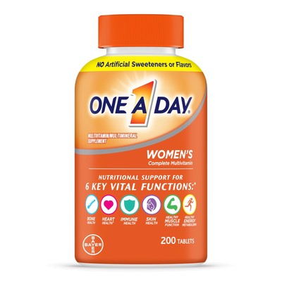 ONE A DAY Womens Complete Daily Multivitamin with Vitamin A B C D and E Calcium