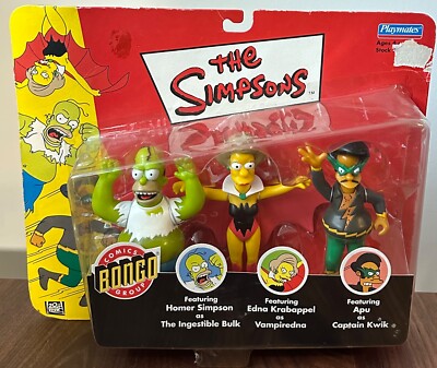 The Simpsons Playmates Bongo Comics Group Superheroes Action Figures Set New