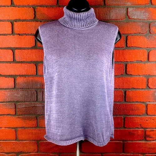 Josephine Chaus Turtle Neck Woman's Sleeveless Sweater Large