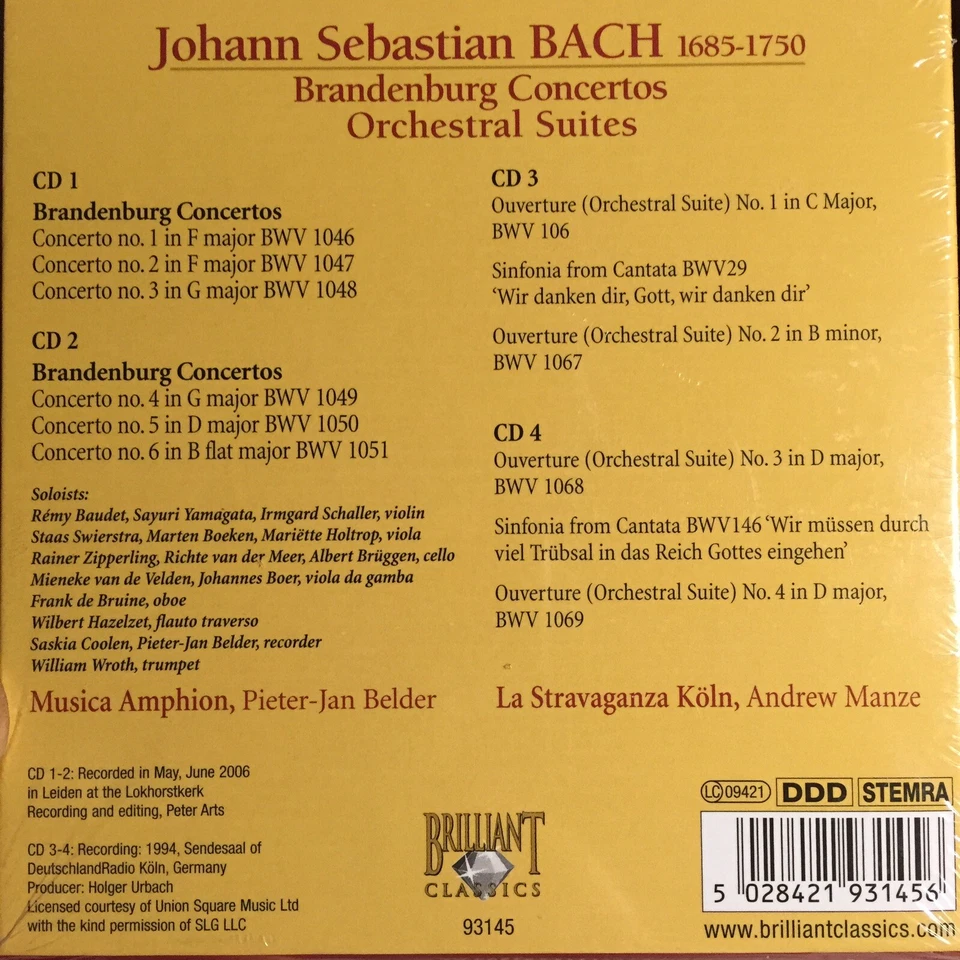 Johann Sebastian Bach-Brandenburgische Konzerte-La Stravaganza-CD- - Bild 2 von 2