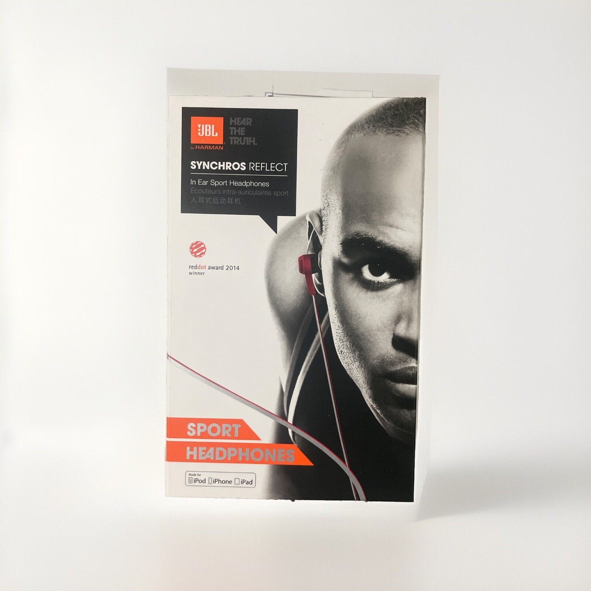 JBL Synchros Reflect In-Ear Sport Red Headphones for sale online