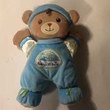 Fisher Price Baby's 1st Bear Plush Blue Soft Crib Bear 2008 Teddy Rattle