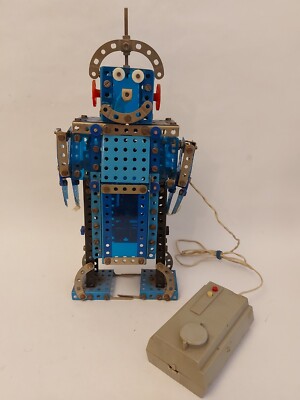 Vintage Rare Constructor Model Metal ROBOT Remoted Battery Toy - 34cm