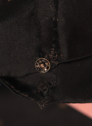 VTG Women's 20s Black Embroidered Silk Blouse W/ Colorful Buttons Sz M 1920s Top - Picture 8 of 15
