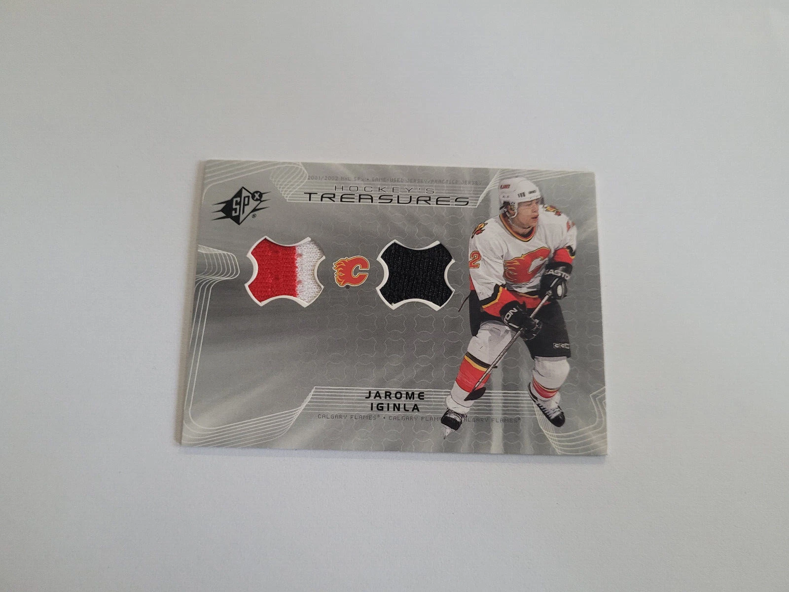 2001-02 SPX Hockey Treaures Jarome Iginla Dual Jersey #ht-ji Hockey