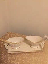 Lenox Symphony Sugar and Creamer Tray and Spoon Set