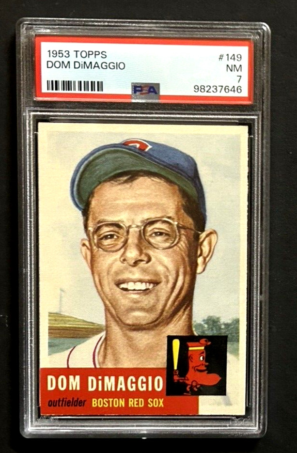 1953 Topps Dom DiMaggio #149 Red Sox JUST GRADED CENTERED PSA 7 NM SET BREAK