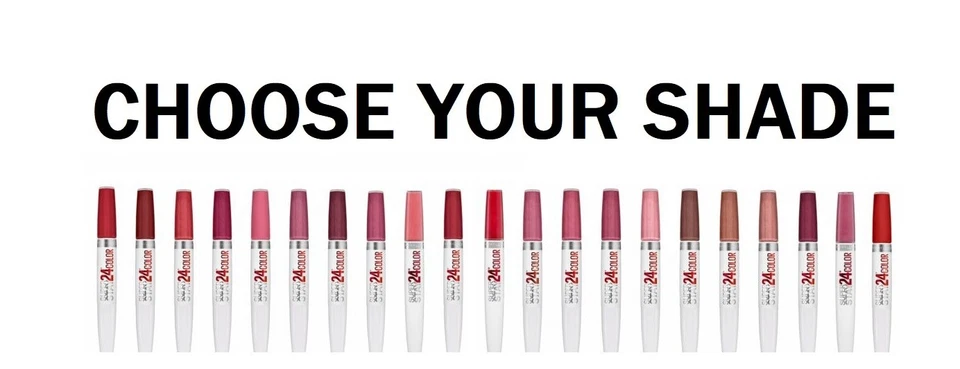 Maybelline 24 Hour Superstay Lip Color Lipstick Dual Ended - CHOOSE YOUR SHADE