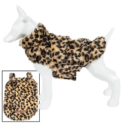 Pet Life 'Poocheetah' Ravishing Cheetah Pattern Fashion Mink Fur Dog Coat Jacket