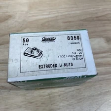 Au-Ve-Co Exstruded U Nuts 1/4-20 17/32 Hole Center To Edge 60 Pieces