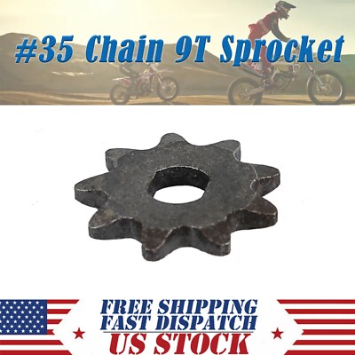 #35 Chain 9T Sprocket For Electric Scooter Go Kart Mini Bike ATV Quad Dirt Bikes