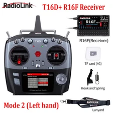 RadioLink T16D 16 Channels RC Transmitter 2.4GHz with R16F Receiver Left Hand