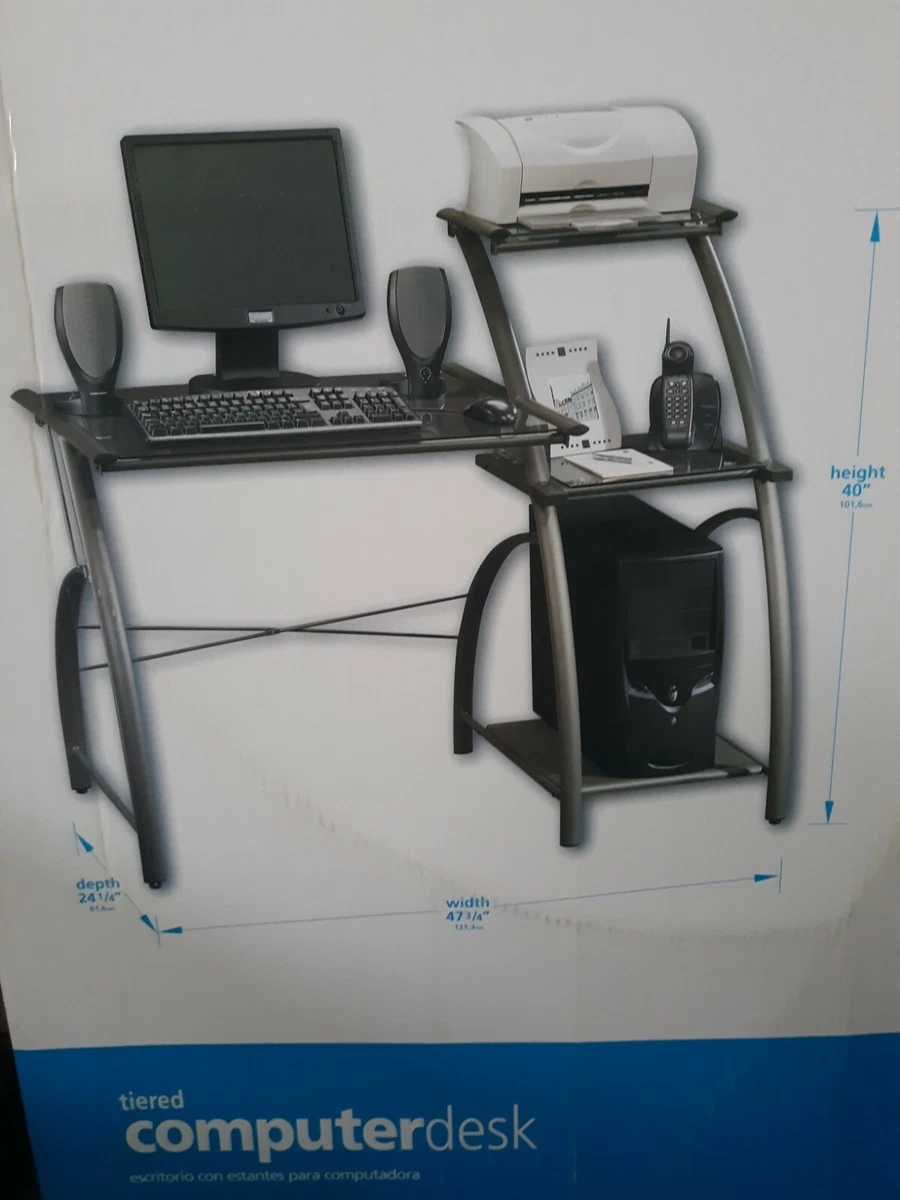 Officemax glass computer desk deals