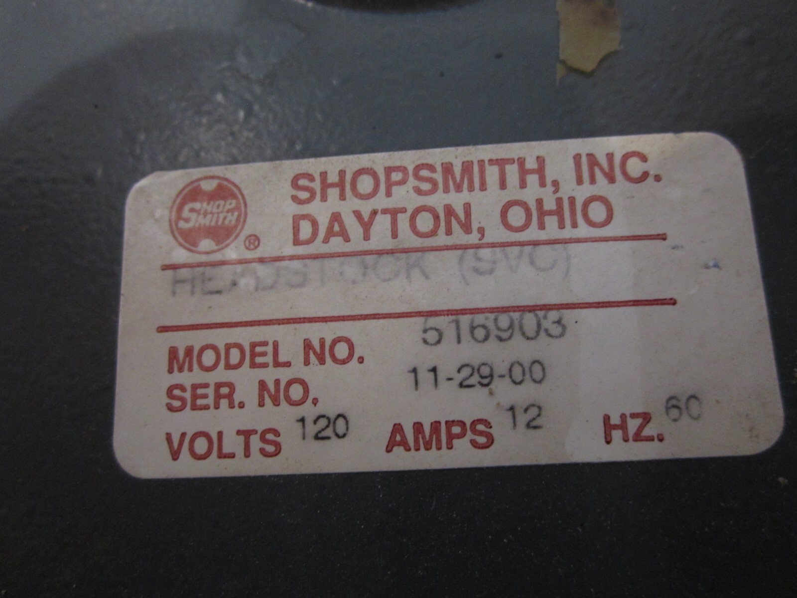 Shopsmith Mark V 500 510 520 HeadStock Double Bearing Quill ASM