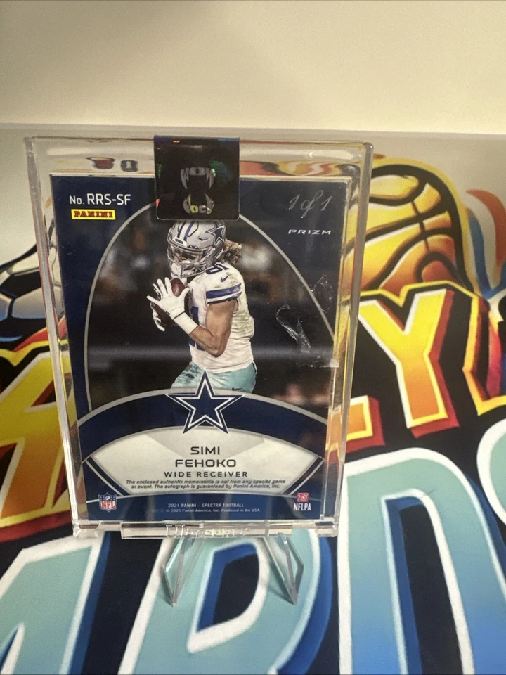 Radiant Rookie Simi Fehoko 1/1 Gold With NFL Shield  - Image 2 of 3