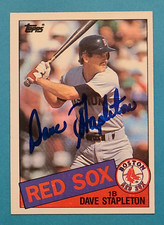 DAVE STAPLETON Hand Signed 1985 Topps #322 Boston Red Sox Autograph Auto Card