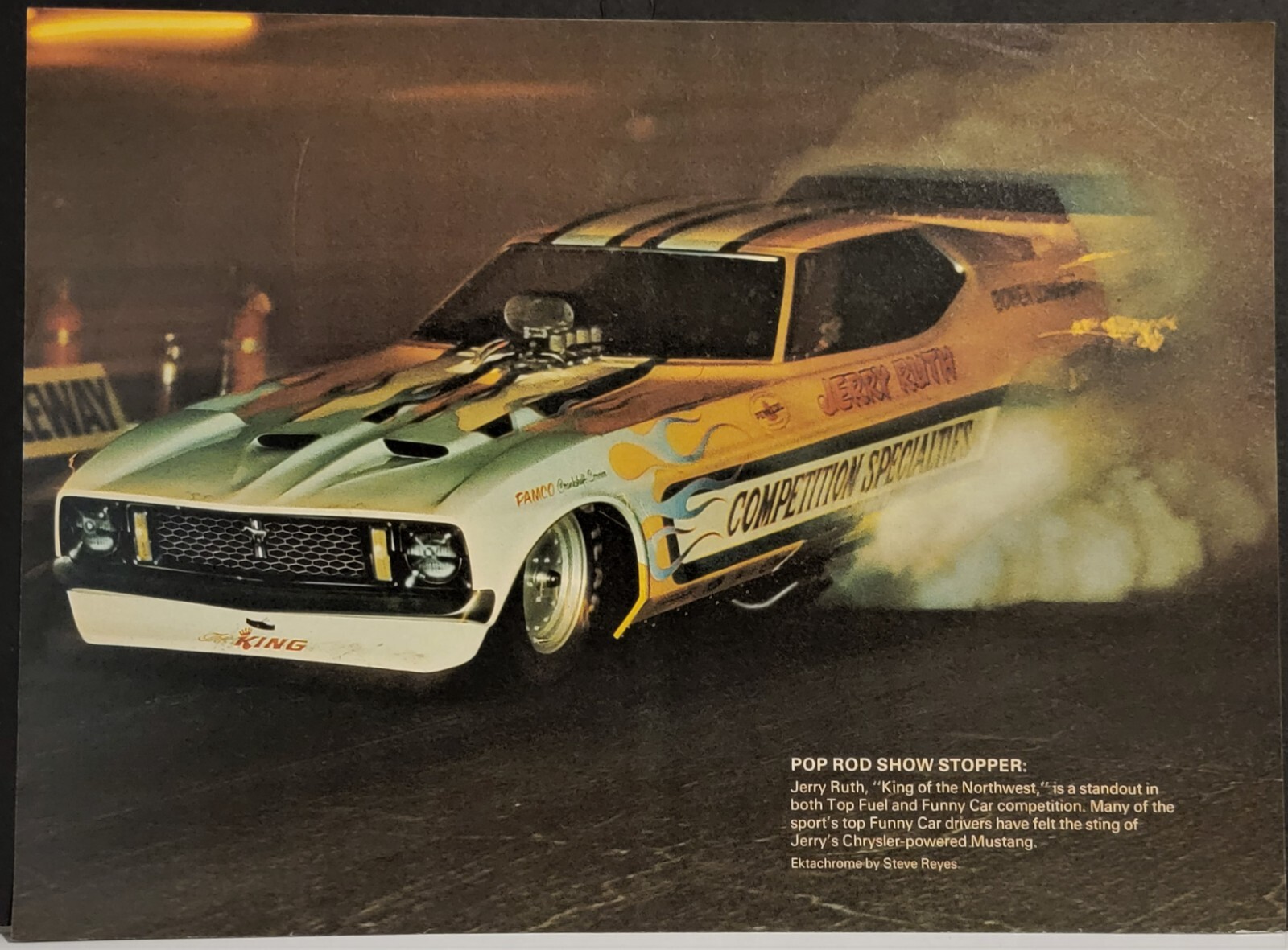 1970s Jerry Ruth Top Fuel & Funny Car Chrysler Powered Mustang Pin Up ...