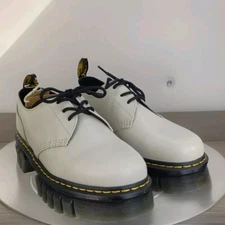 DR. MARTENS AUDRICK 3 EYE USL 11 PLATFORM WOMENS COBBLESTONE GRAY CHUNKY OXFORDS