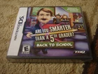 Are You Smarter Than A 5th Grader? Back to School  (Nintendo DS, 2010) new