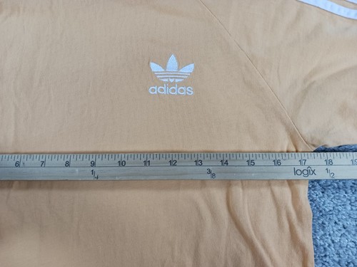 Adidas Small Mens Short Sleeve T-Shirt Small Orange Cotton - Picture 4 of 9