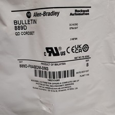 Allen-Bradley 889D-F8ABDM-0M3 Ser. B QD Cordset.  New in sealed bag.  