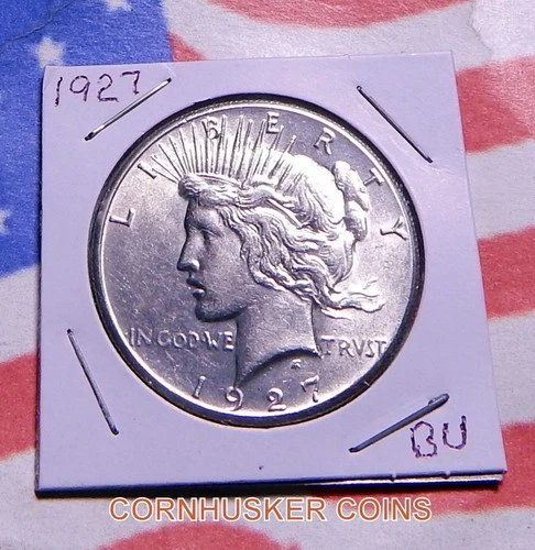 1927 PEACE SILVER DOLLAR  ~  BRIGHT WHITE UNCIRCULATED ~ FREE SHIPPING 👀