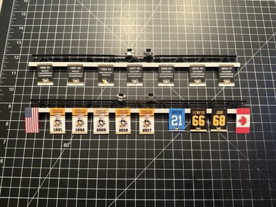 Pittsburgh Penguins CHEXX Mini Stanley Cup & Retired # Banner + 2