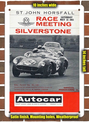 Metal Sign - 1965 Silverstone Circuit Racing Program - 10x14 inches