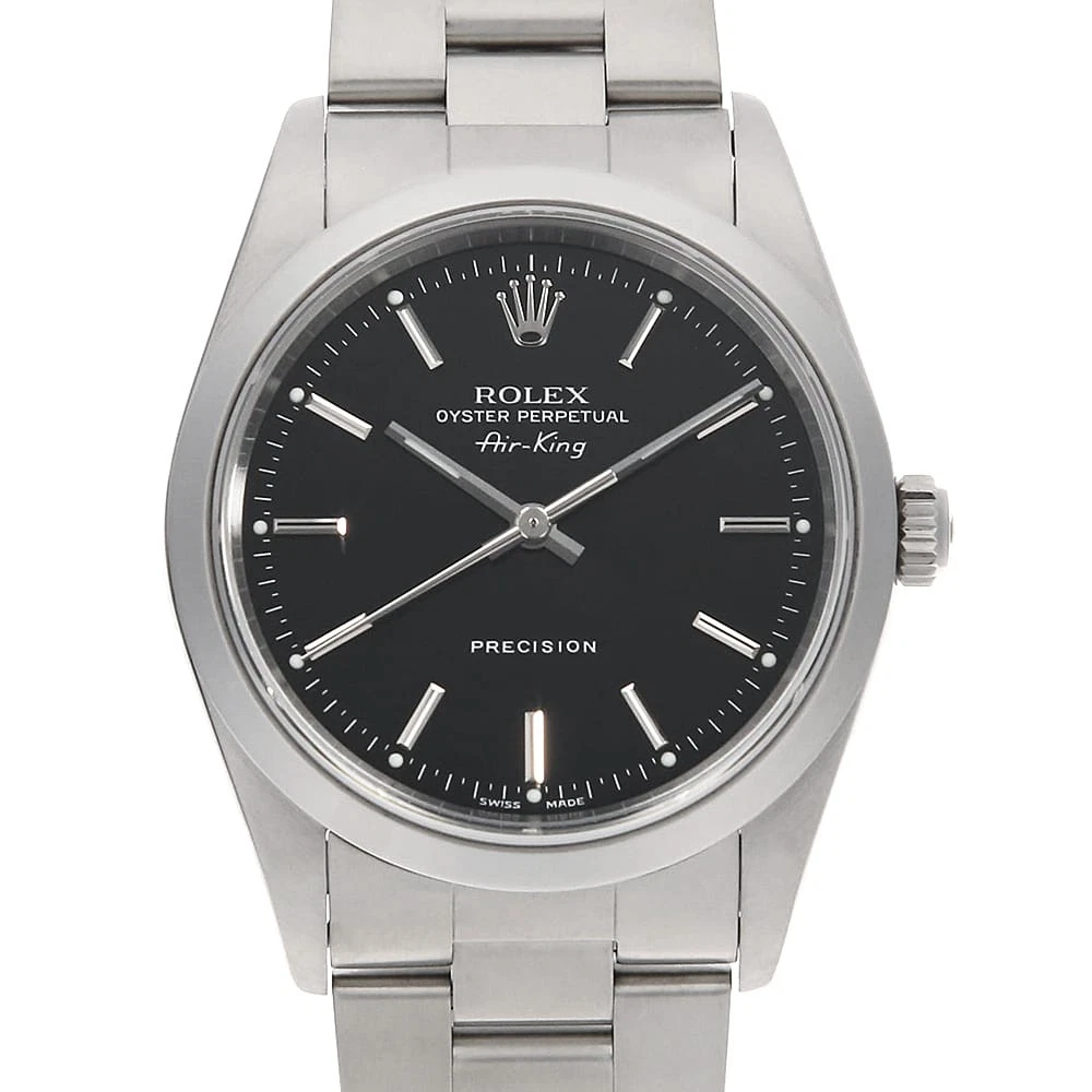 Rolex — ROLEX Air king 14000M black bar Z Number second hand mens