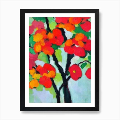 Hartriegel Baum Abstrakt Block Farbe Gerahmt Wandbild Poster Leinwanddruck Bild