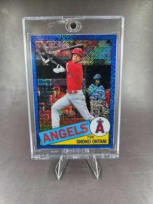 Shohei Ohtani 2020 Topps Update 1985 Chrome Silver Packs CPC-7 Blue Mojo 104/150
