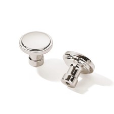 10 Pack Modern Polished Nickel Cabinet Knobs 1-1/4 Inch Diameter Round Grip