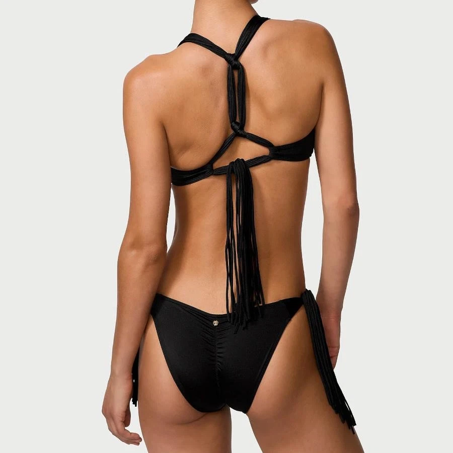 Victoria's Secret Archives Natación Macramé Flecos Monokini 1 PIEZA S *Negro* ¡NUEVO! Foto 3 de 3