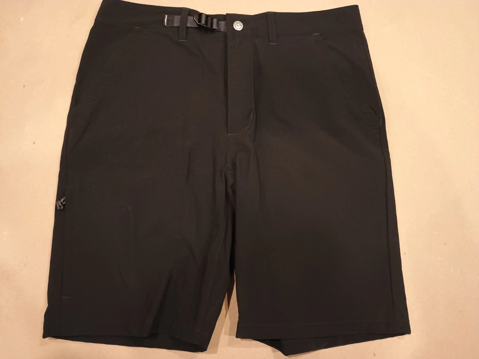 Patagonia Mens Performance Tech Belted Shorts Size 35 Black Outdoor Hiking