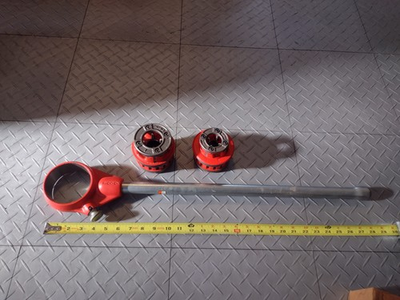 #ad Ridgid 12 R Pipe Threader Die Head W Ratchet 2 Dies $200.00