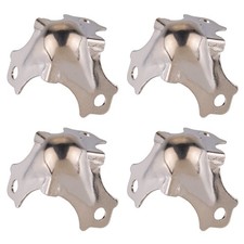 Medium Nickel Plated Trunk Corner Protector Pack of 4 Furniture Corner Gu...