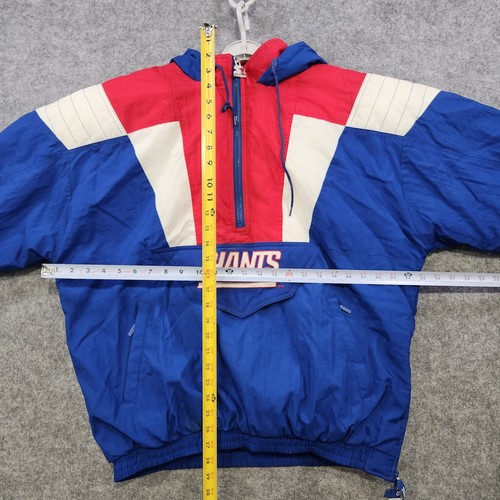 VTG 90s New York Giants Starter NFL Pro Line Mens L Large Puffer Pullover Jacket - Picture 9 of 21