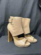 Nine West Violethour Peep Toe Booties Tan, Leather, Size 9